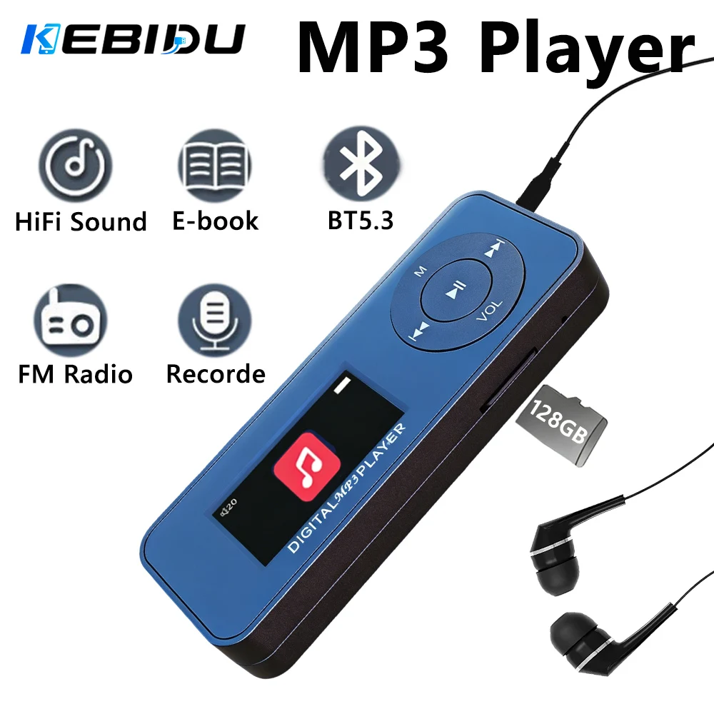 Audio Music Recorder - KEBIDU Portable MP3 Player Bluetooth Sports