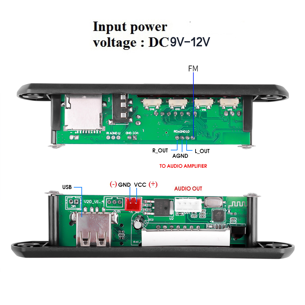 1-5PCS 9V 12V MP3 WMA Decoder  - огляд і ціна Audio Music Recorder