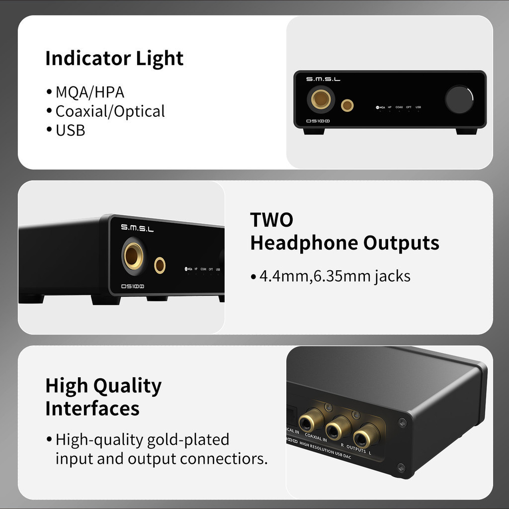 SMSL DS100 MQA MQA-CD Audio De - огляд і ціна Portable Amplifier Mini