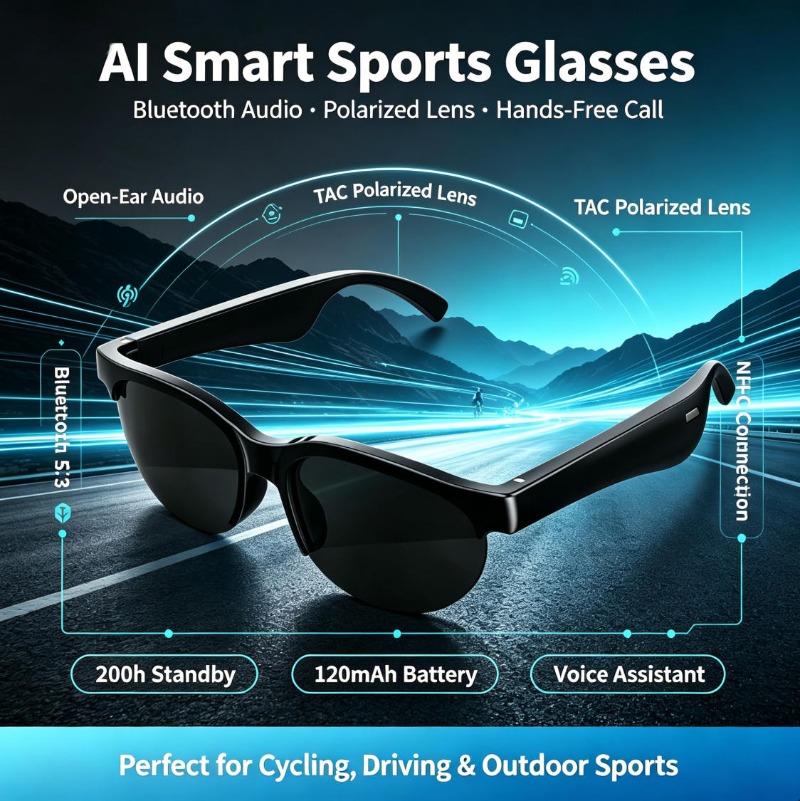 Smart Sports Glasses Open Ear  - огляд і ціна Audio To Music