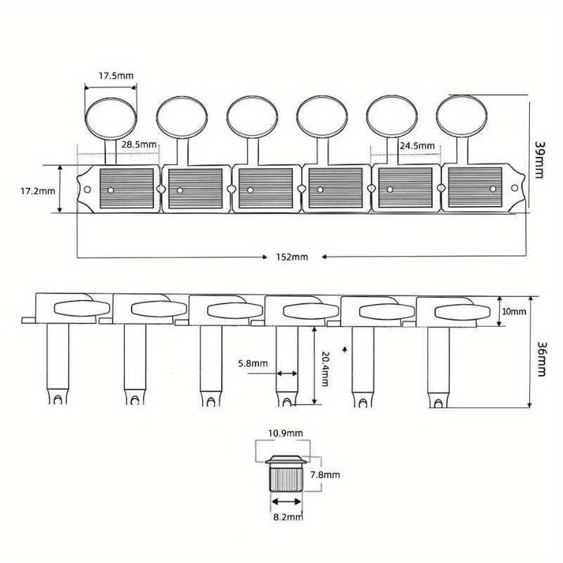 One Set of 6-in-line 6R Nickel - огляд і ціна Guitar Tuner Clip