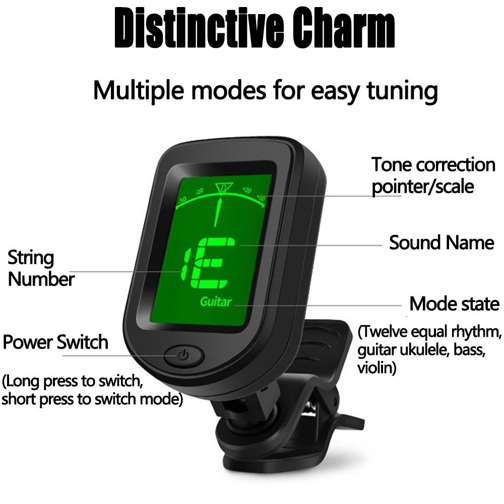 Clip on Guitar Tuner Mini LCD  - огляд і ціна Guitar Tuner Clip
